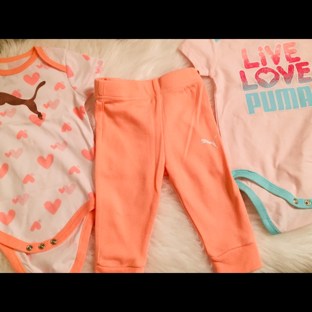2 outfits set of 3 Puma, and princess